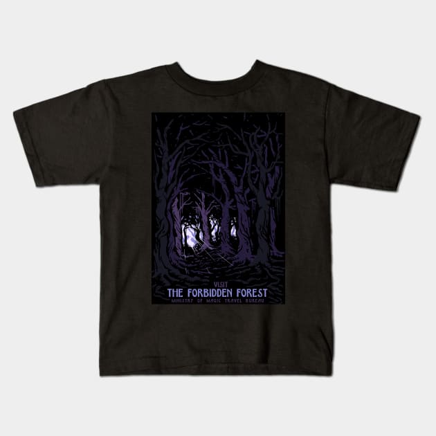 Dark forest Kids T-Shirt by mathiole